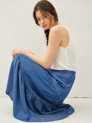 Tina Tencel Tiered Maxi Skirt