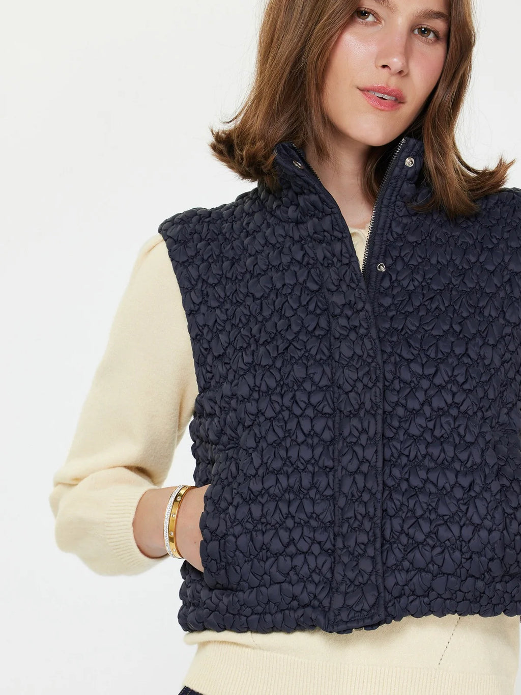 Quilted Cropped Vest