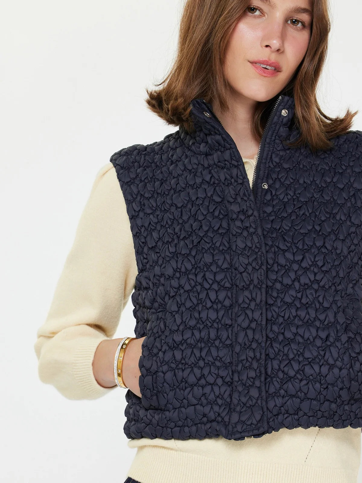 Quilted Cropped Vest