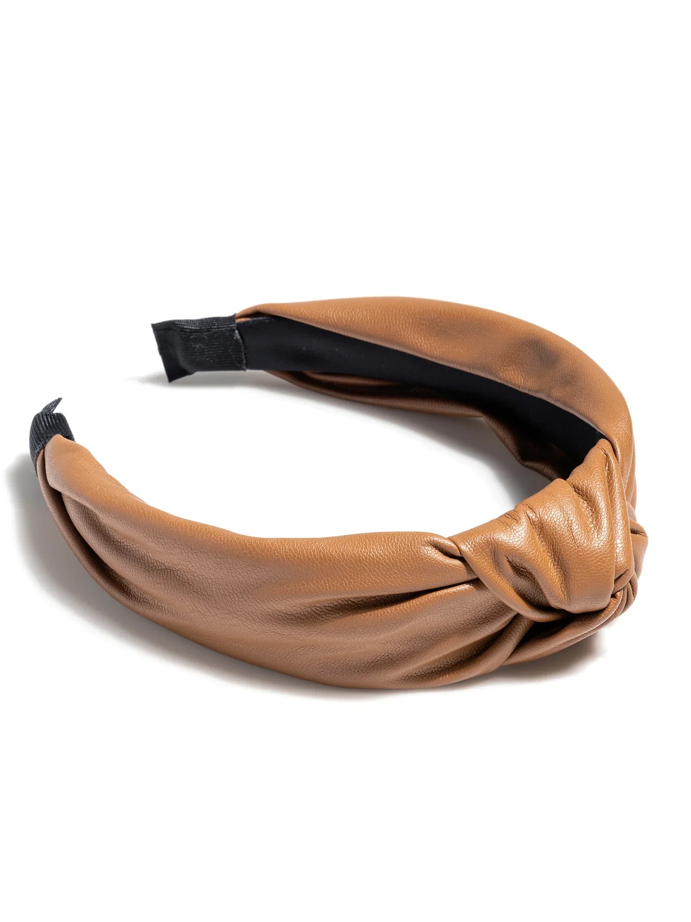Knotted Faux Leather Headband