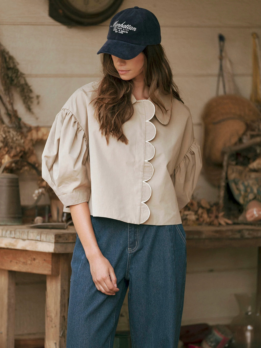 Peter Pan Collar Crop Jacket