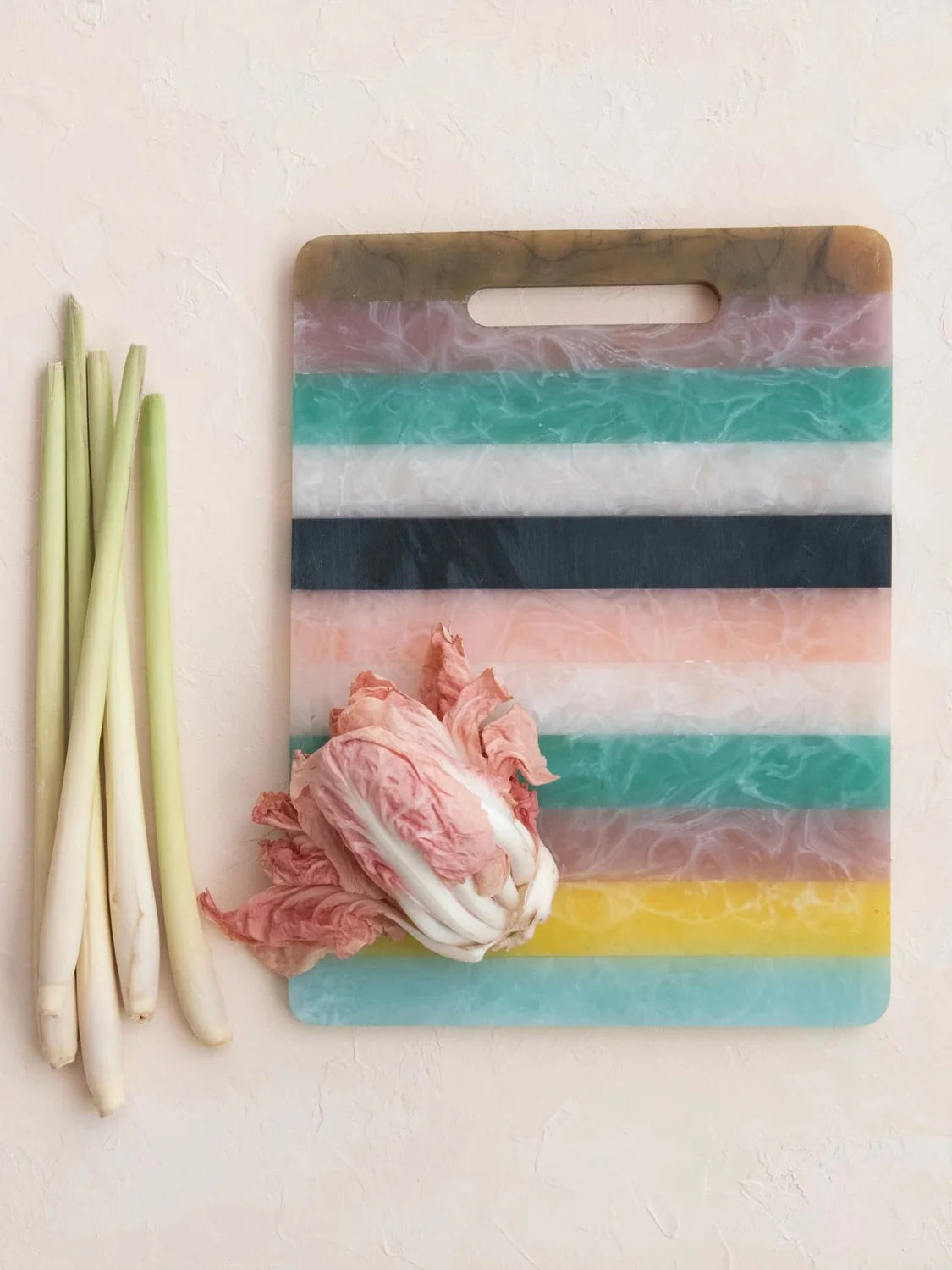 Marbled Resin Striped Cheese/Serving Board