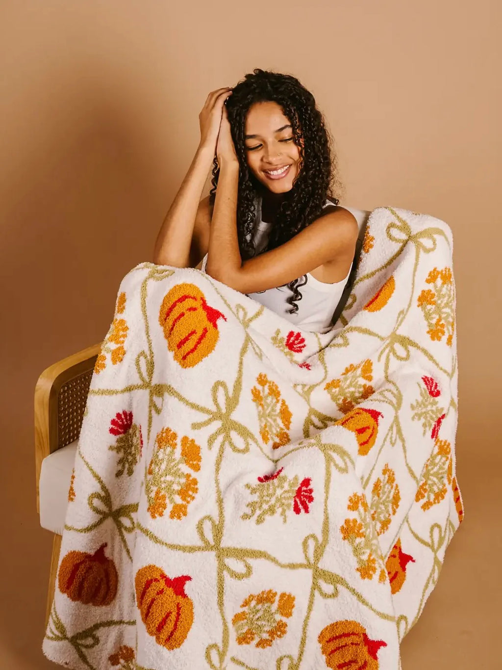 Cozy Dreams Luxe Blanket - Patchwork Pumpkins
