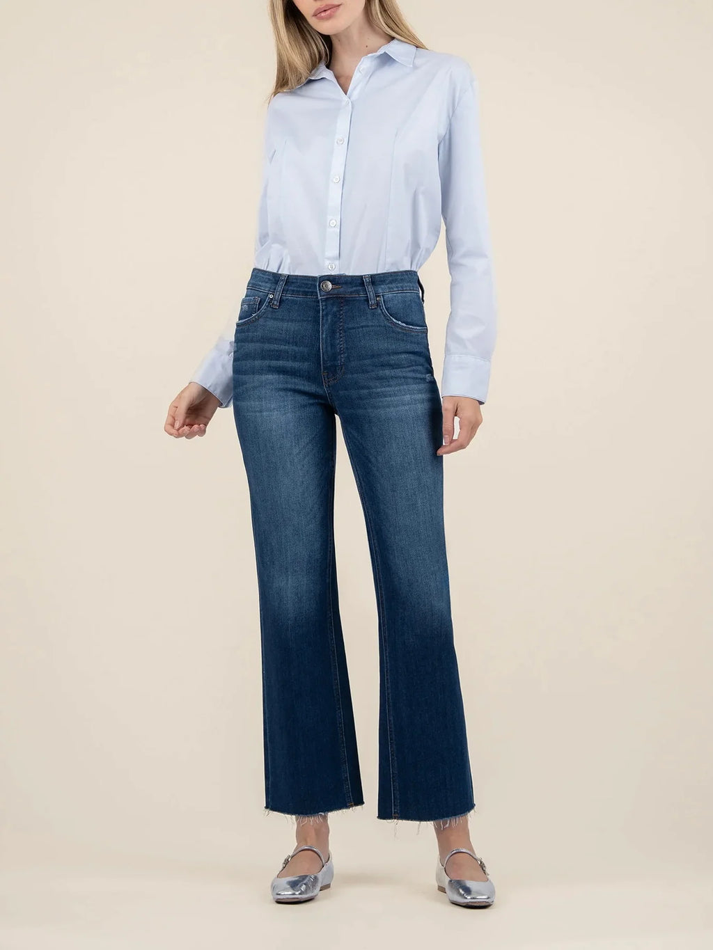 Kut Jeans : Kelsey High Rise Fab Ab Ankle Flare