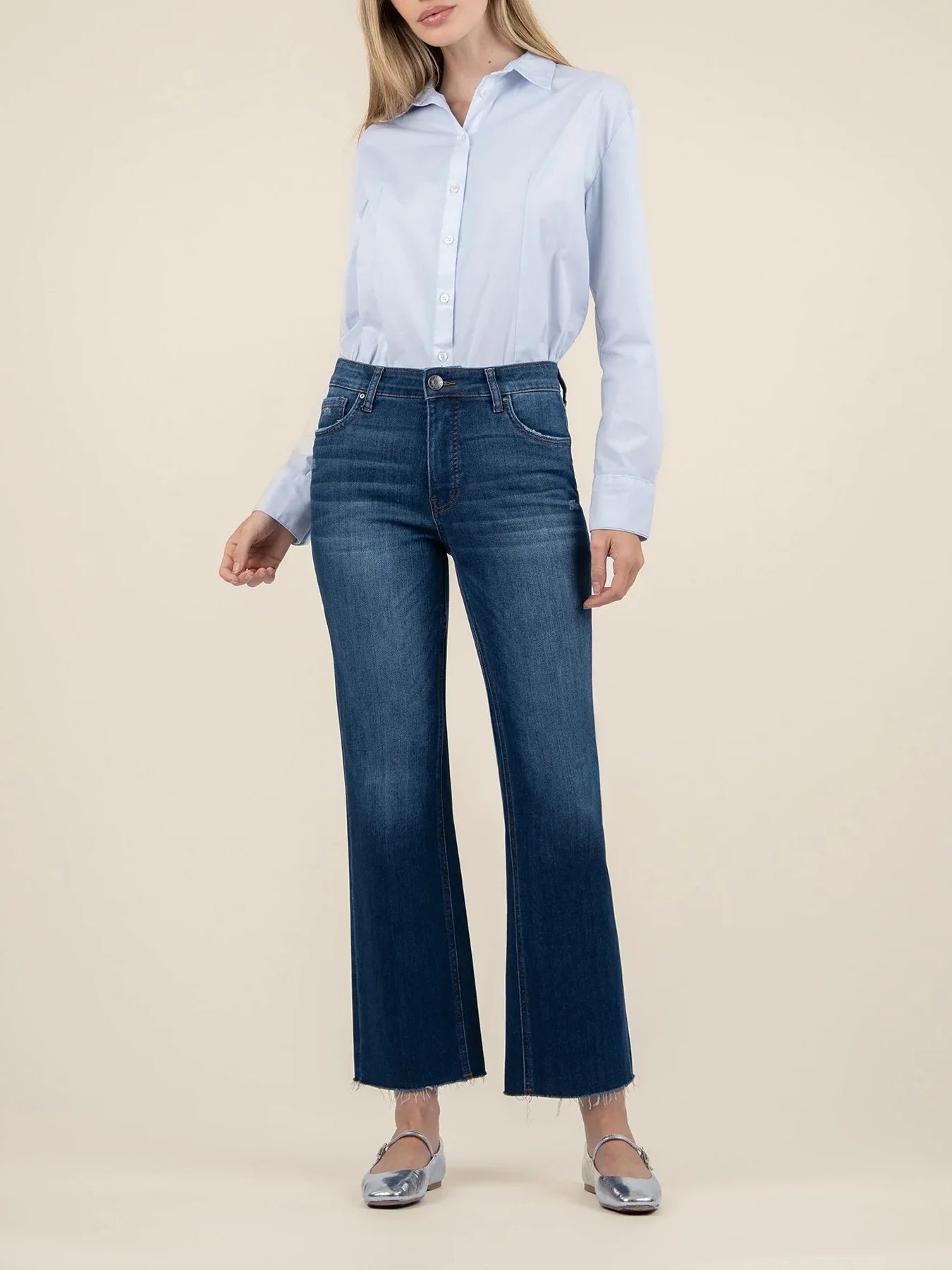 Kut Jeans : Kelsey High Rise Fab Ab Ankle Flare