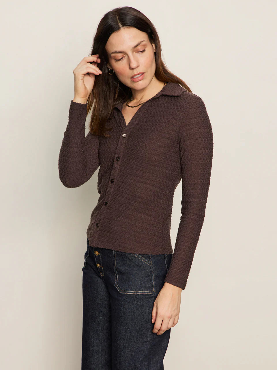 {Sanctuary} Textured Knit Dreamgirl Top