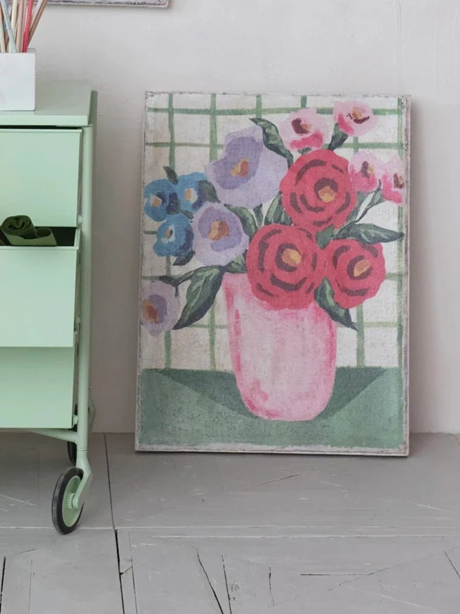 Canvas Flowers in Vase 18" x 24"