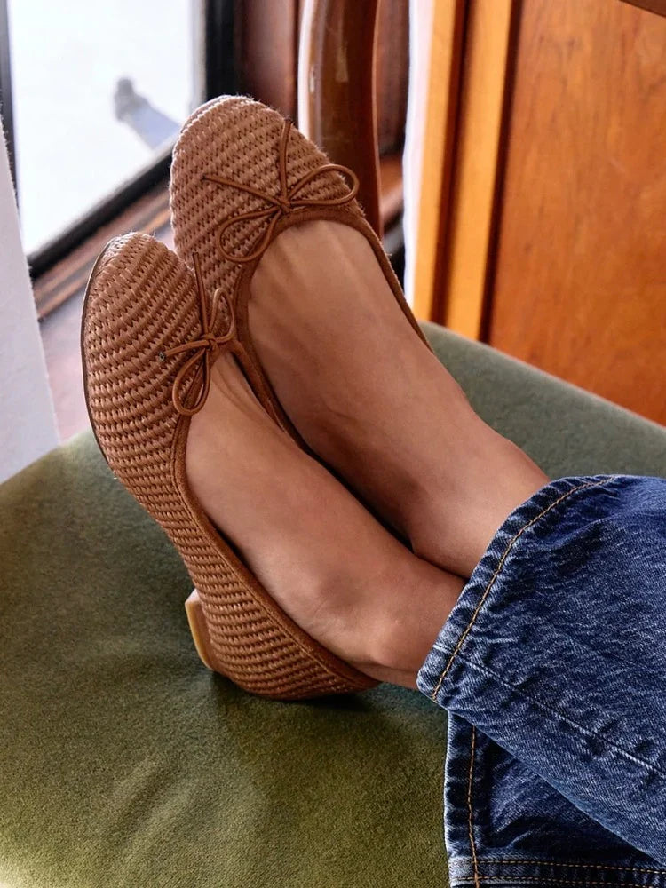 Donna Raffia Ballet Flat