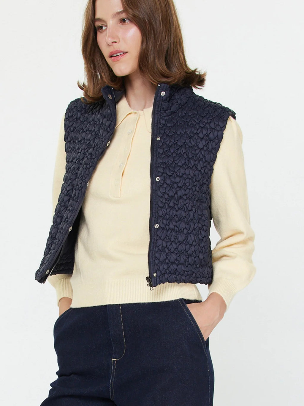 Quilted Cropped Vest